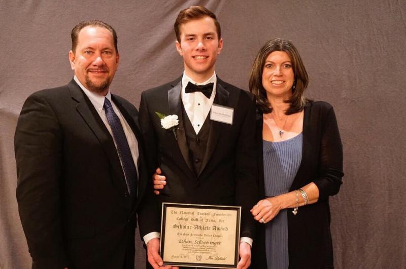 SCCS Senior Ethan Schwesinger Receives National Football Foundation Award